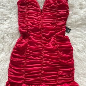 Red Lulus Mini Formal Dance Dress